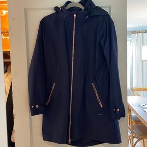 Athleta women rain jacket navy size small